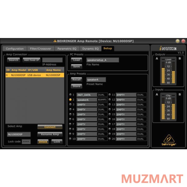 Behringer NU1000DSP Усилитель мощности