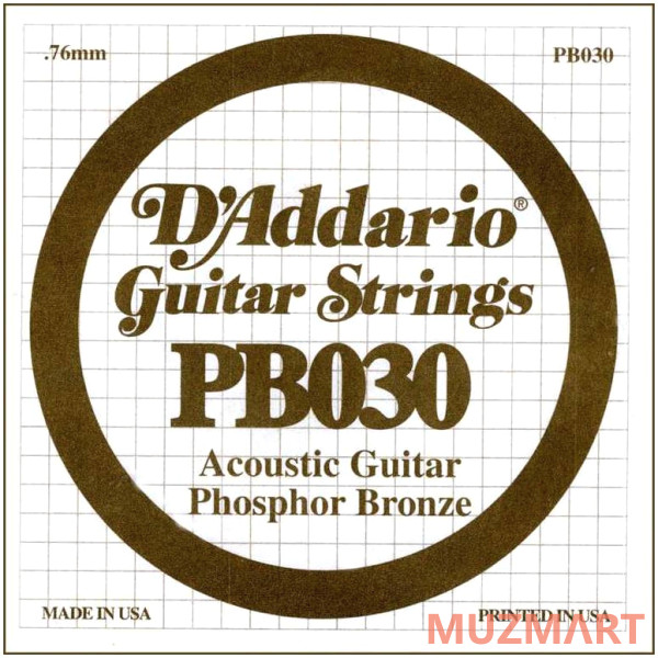 D'Addario PB030 Одиночная струна для акустической гитары