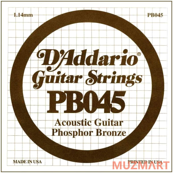 D'Addario PB045 Одиночная струна для акустической гитары