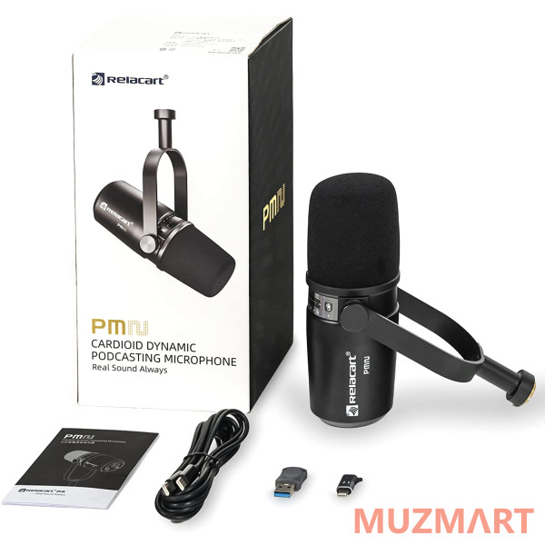 Relacart PM2 Кардиоидный динамический микрофон с держателем
