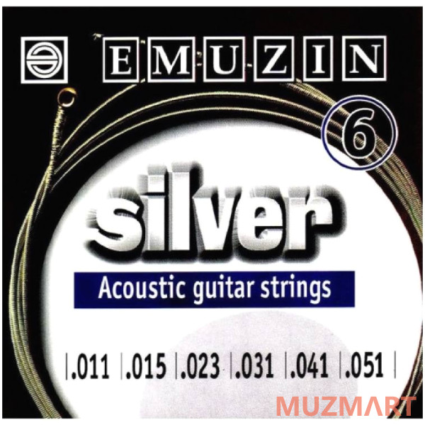 Emuzin 6А205 SILVER Струны для акустической гитары