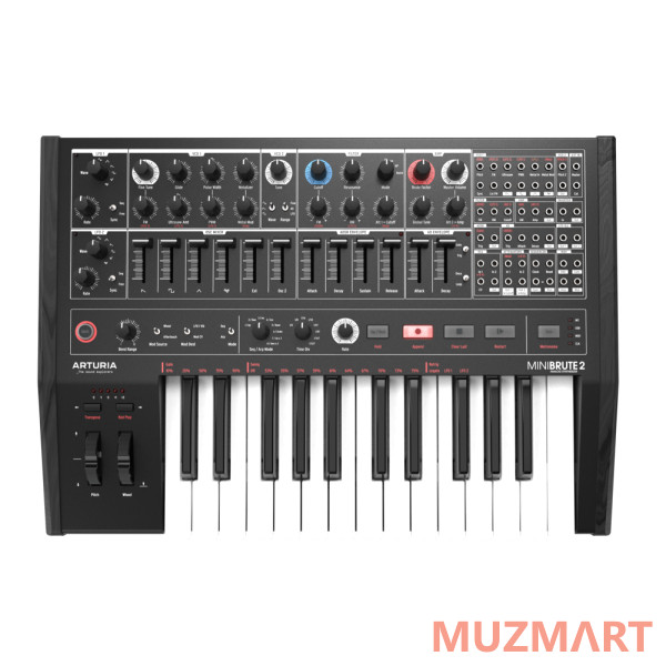 Arturia MiniBrute 2 Noir Аналоговый полумодульный монофонический синтезатор