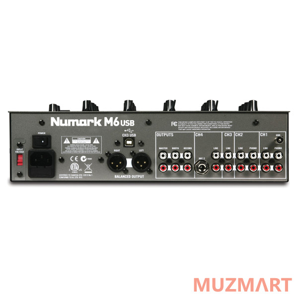 Numark M6 USB 4-х канальный DJ-микшер с USB интерфейсом