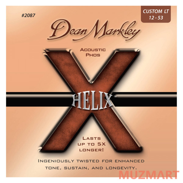 Dean Markley 2087 Helix HD Acoustic CL PHOS Струны для акустической гитары, 012-053