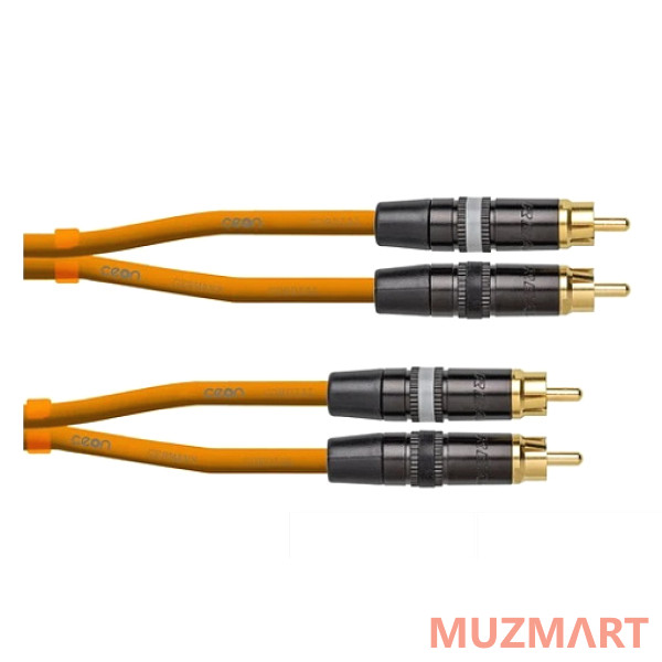 Cordial CEON DJ RCA 1,5 O Аудио кабель 2xRCA male - 2xRCA male, 1.5 м
