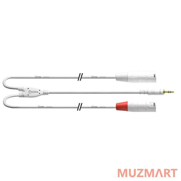 Cordial CFY 3 WMM-LONG-SNOW Кабель Y-адаптер джек стерео 3,5 мм - 2xXLR male, 3,0 м