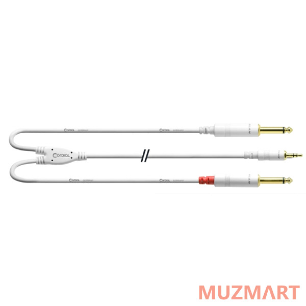 Cordial CFY 3 WMM-SNOW Кабель Y-адаптер джек стерео 3.5мм - 2xXLR male, 3.0м