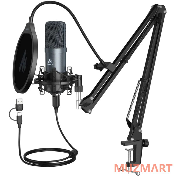 Maono AU-A04E (gray) USB-микрофон, конденсаторный кардиоидный