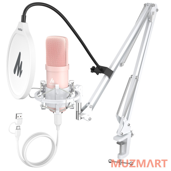 Maono AU-A04E (pink) USB-микрофон, конденсаторный кардиоидный