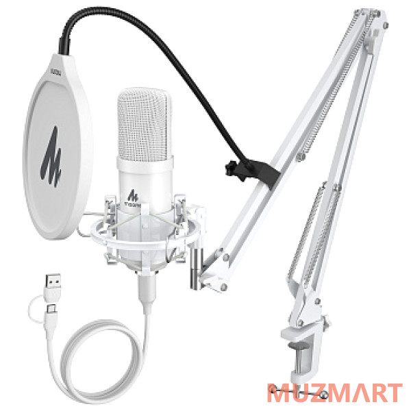 Maono AU-A04E (white) USB-микрофон, конденсаторный кардиоидный