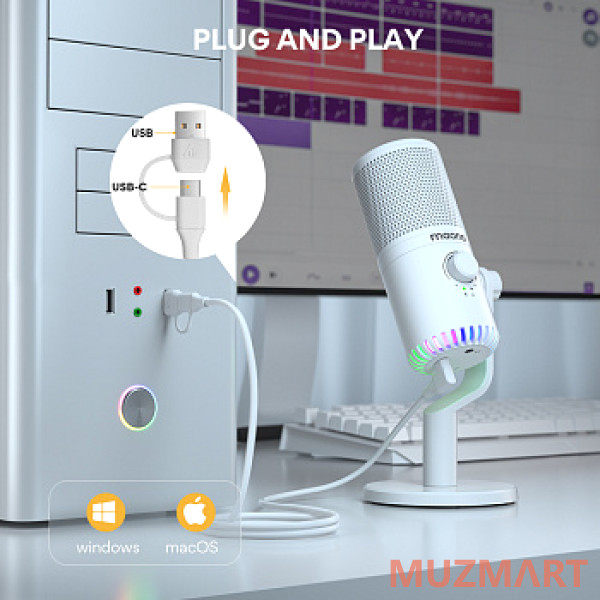 Maono DM30 (white) Конденсаторный USB микрофон