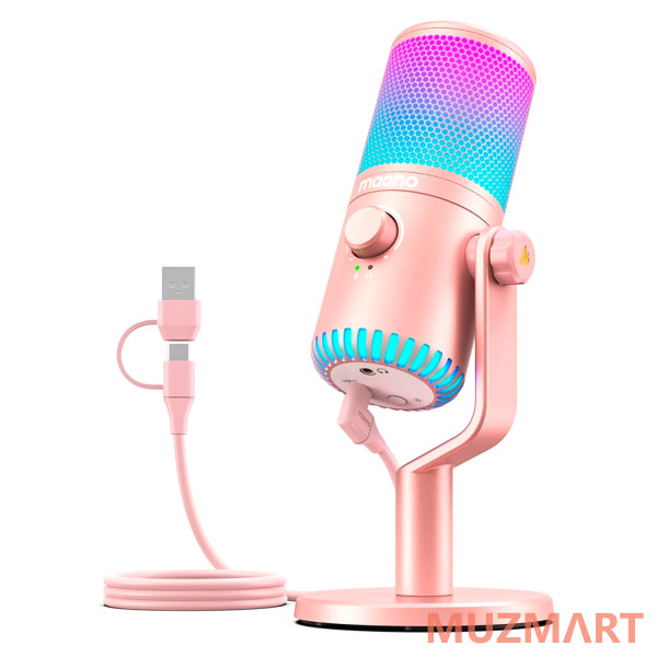 Maono DM30RGB (pink) Конденсаторный USB микрофон