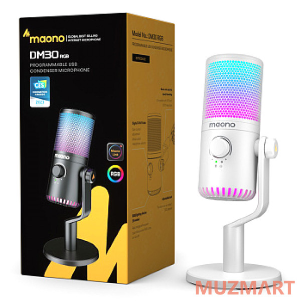 Maono DM30RGB (white) Конденсаторный USB микрофон