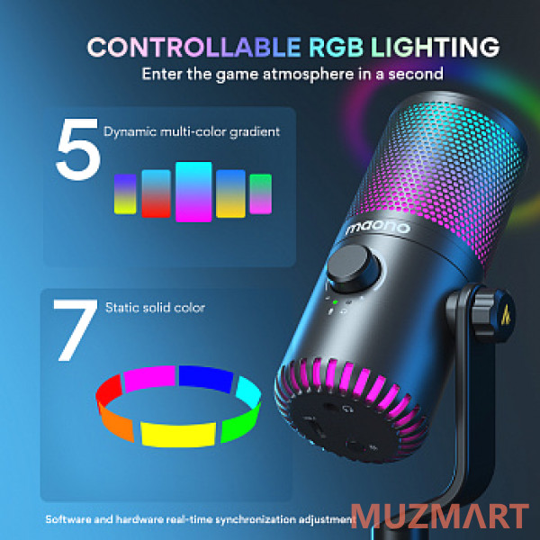 Maono DM30RGB Конденсаторный USB микрофон