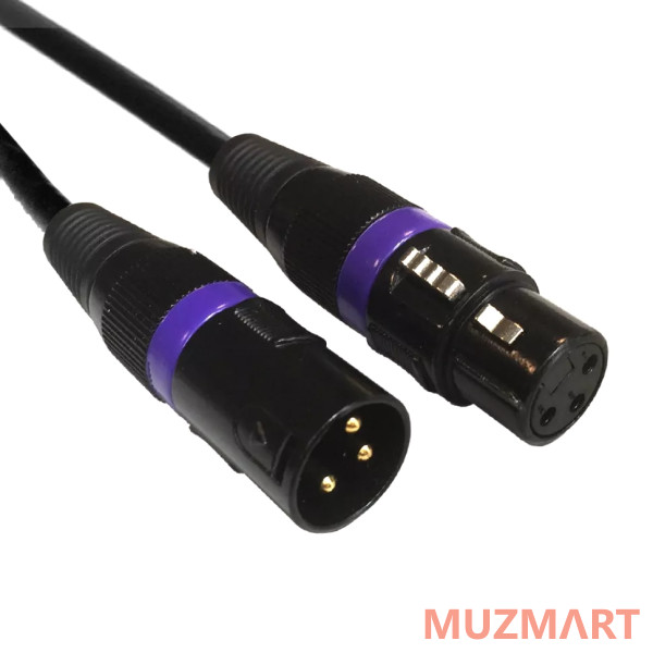 American DJ AC-DMX3/0,5 3 p. XLRm/3 p. XLRf 0,5m DMX Кабель