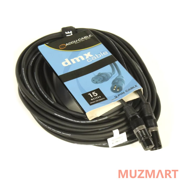 American DJ AC-DMX3/15 3 p. XLRm/3 p. XLRf 15m DMX Кабель