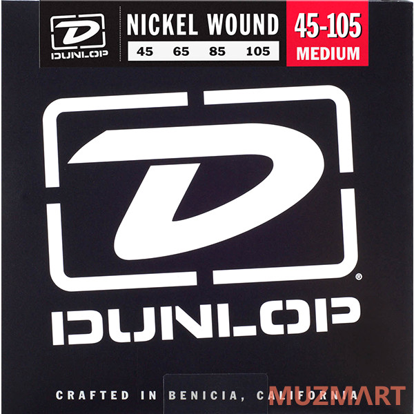 Dunlop DBN45105 Комплект струн для бас-гитары с уменьшенной мензурой 45-105