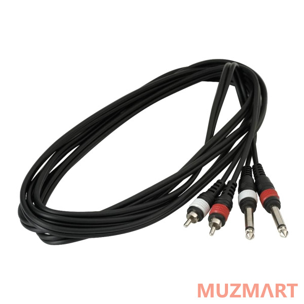 Rockcable RCL 20934 D4 шнур 2 х джека - 2 х RCA 3 м