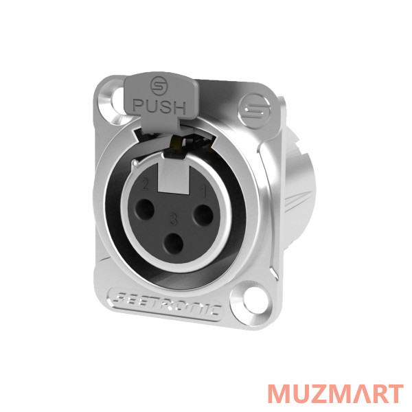 Seetronic MK3F2C Разъем Cannon (XLR) панельный, мама, 3-х контактный