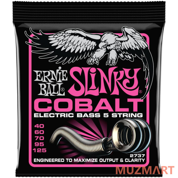 Ernie Ball 2737 Cobalt Slinky Super 40-125 Струны для бас-гитары 40-125