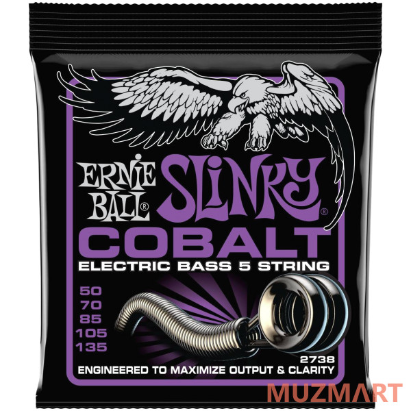 Ernie Ball 2738 Cobalt Slinky Power 50-135 Струны для бас-гитары 50-135