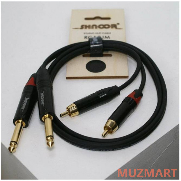 SHNOOR W12 RCA2JM-2m Компонентный кабель 2RCA - 2Jack, 2 метра