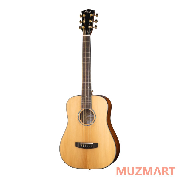 Cort Gold-mini-F-WCASE-NAT Gold Series Электроакустическая гитара уменьшенная, с чехлом
