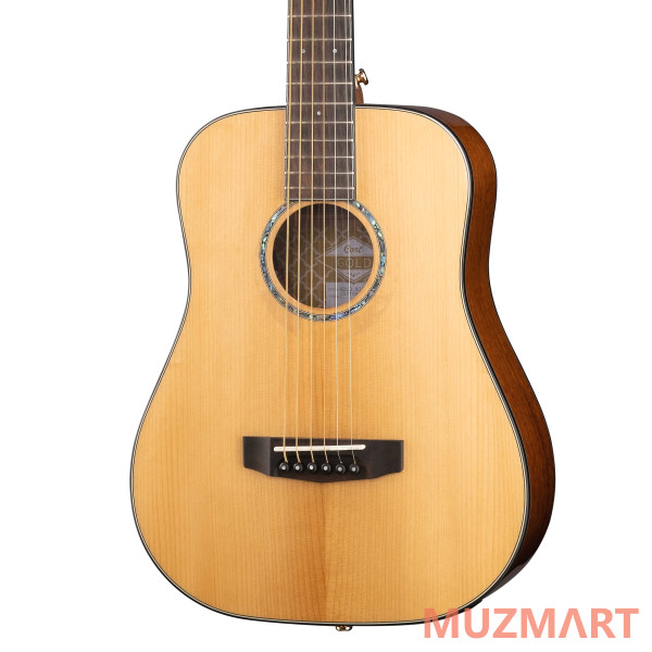 Cort Gold-mini-F-WCASE-NAT Gold Series Электроакустическая гитара уменьшенная, с чехлом