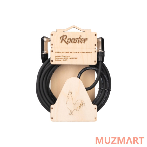 Rooster RUS0705 Кабель инструментальный, 5м, угловые коннекторы