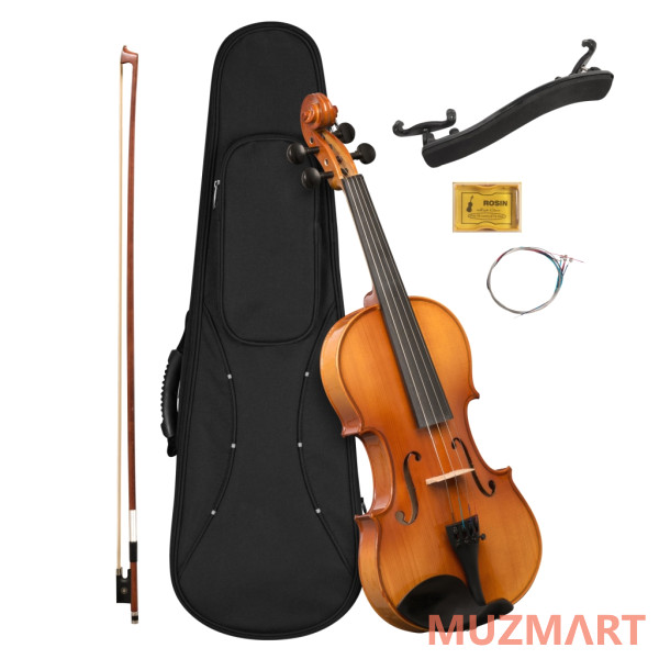 Cascha HH-2050 Скрипка 4/4, с футляром, смычком, запасными струнами, мостиком и канифолью