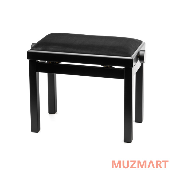 Lutner NK-02BM Банкетка с подъёмным механизмом, черная, матовая, велюр