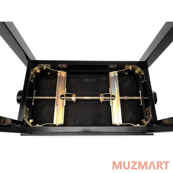 Lutner NK-02BM Банкетка с подъёмным механизмом, черная, матовая, велюр