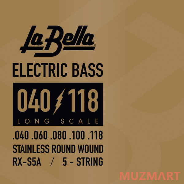 La Bella RX-S5A RX Струны для 5-струнной бас-гитары, 40-118