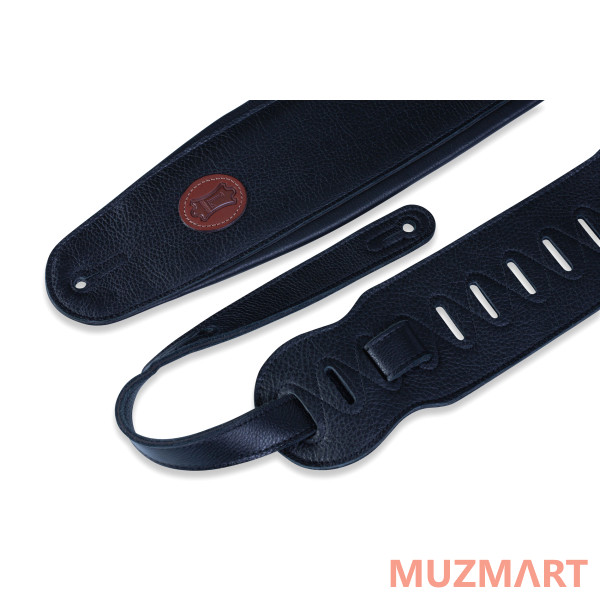 Levy's MSS2-4-XL-BLK Signature Series Ремень для гитары, кожаный, черный