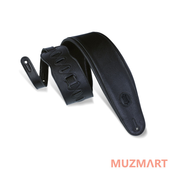 Levy's MSSB2-4-BLK Signature Series Ремень для гитары, кожаный, черный