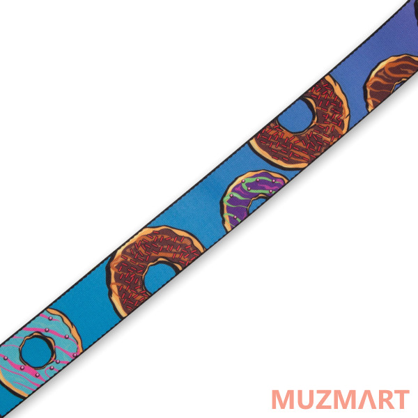 Levy's MPD2-120 Print Series Ремень для гитары, полиэстер, рисунок Donuts