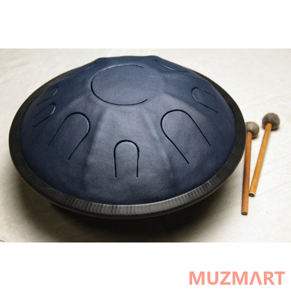Pangooda Drums PNG-GD-36MM Глюкофон кованый гранофон "Грандрам", синий металлик 36см, с палочками и чехлом
