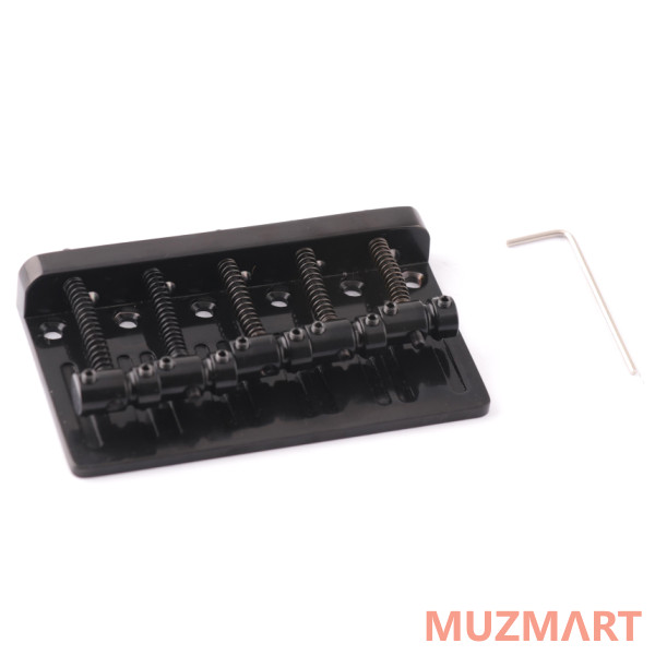 Metallor BB-010-BK Бридж (струнодержатель) для 5-струнной бас-гитары, черный