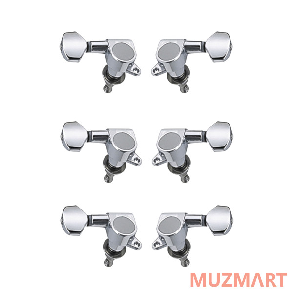 Metallor J-07-CR-3+3 Колки для гитары 3+3, хром