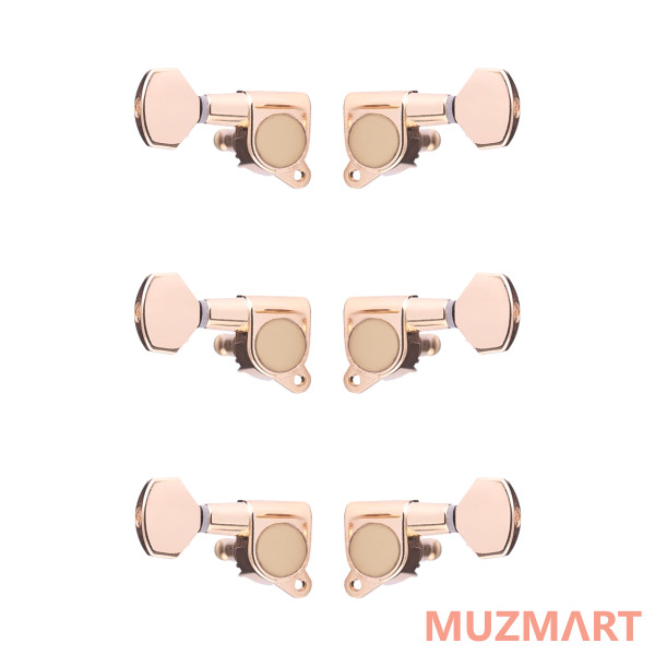 Metallor J-07-GD-3+3 Колки для гитары 3+3, золото