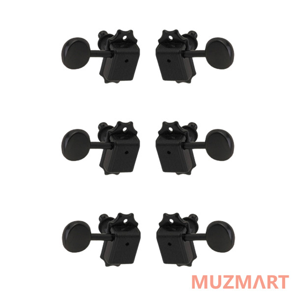 Metallor J-45-BK-3+3 Колки для гитары 3+3, черные
