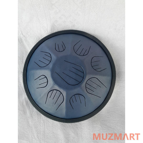 Pangooda Drums PNG-GRS-36MM Глюкофон "Гранофон" кованый, обертоновый, синий металлик 36см, с палочками и чехлом