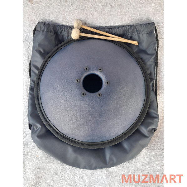 Pangooda Drums PNG-GRS-36MM Глюкофон "Гранофон" кованый, обертоновый, синий металлик 36см, с палочками и чехлом