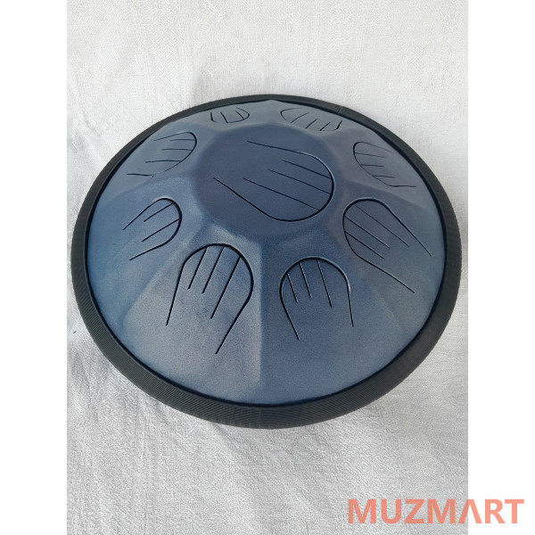 Pangooda Drums PNG-GRS-36MM Глюкофон "Гранофон" кованый, обертоновый, синий металлик 36см, с палочками и чехлом