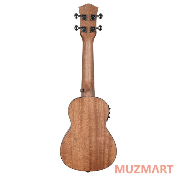Cascha HH-2026E Mahogany Series Укулеле сопрано со звукоснимателем, с чехлом, цвет натуральный