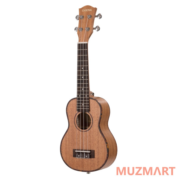 Cascha HH-2026L Mahogany Series Укулеле сопрано, леворукая, с чехлом, цвет натуральный