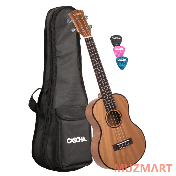 Cascha HH-2048 Mahogany Series Укулеле тенор, с чехлом, цвет натуральный
