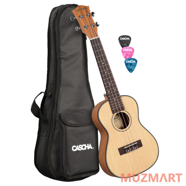 Cascha HH-2151L Spruce Series Укулеле концертная леворукая, с чехлом