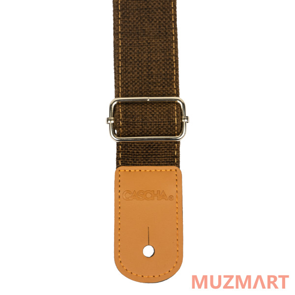 Cascha HH-2201 Ремень для укулеле, хлопок/лен, коричневый