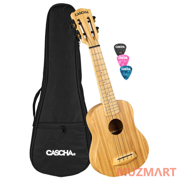 Cascha HH-2312 Bamboo Series Укулеле сопрано, с чехлом
